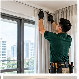 Curtain track installation