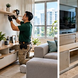 Handyman working in an HDB flat